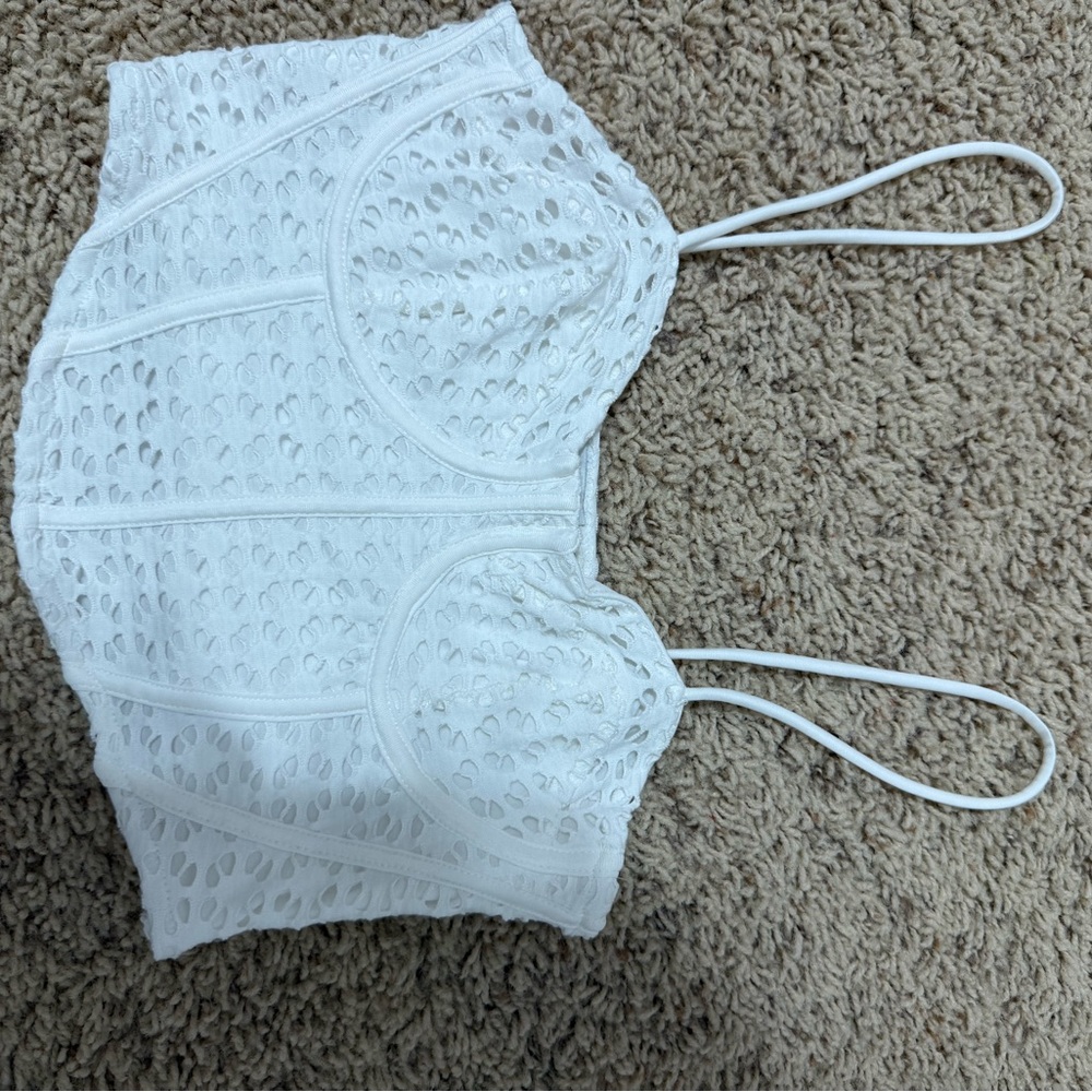 Bershka White Lace Top